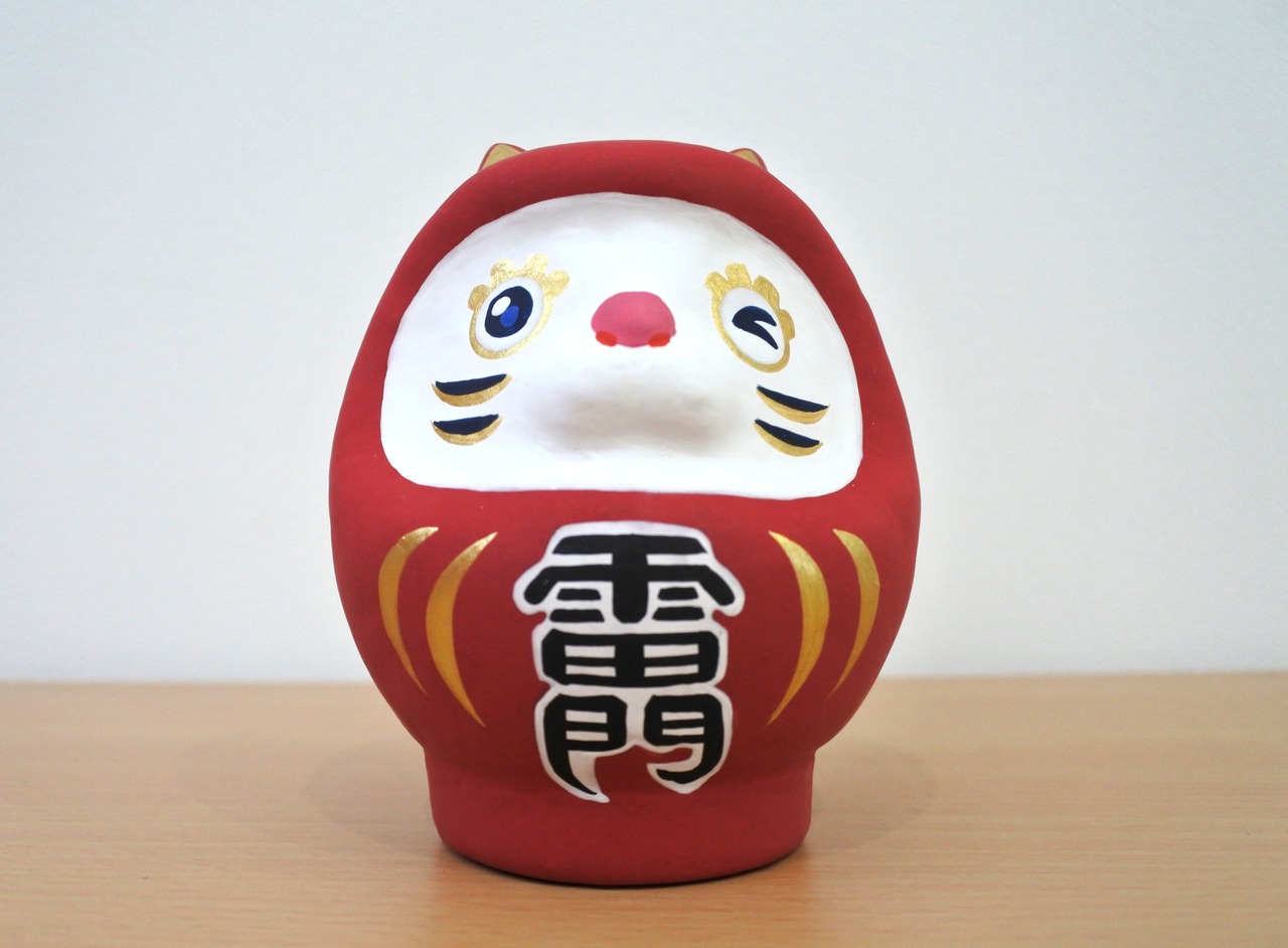 ＜予約商品＞ねこだるま 雷門