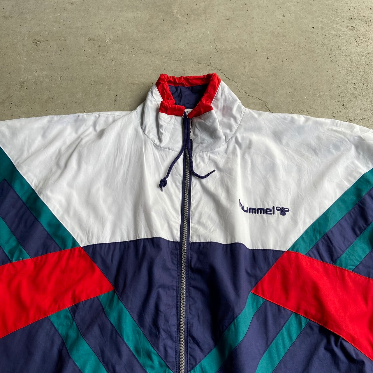 hummel ヒュンメル ナイロン ジャケット 90s 90年代 マルチカラー