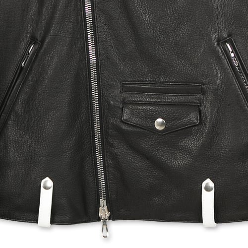 STRUM ストラム RIDERS JACKET ライダースジャケット】JOEY/白鞣し×黒