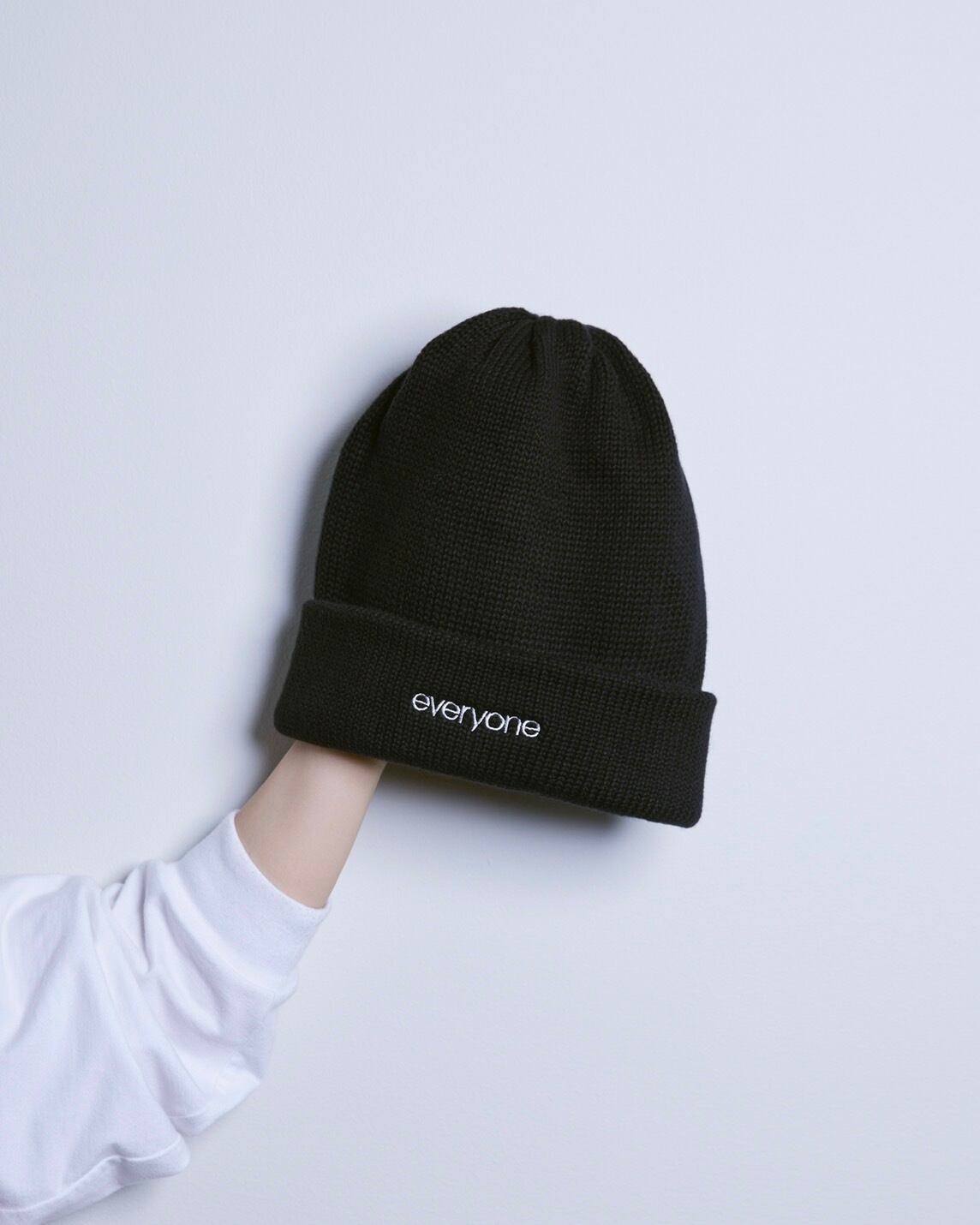 everyone COMESANDGOES COTTON BEANIEblack-