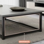 コーヒーテーブル 長方形 収納付き 大理石調 インダストリアル モダン リビング ローテーブル 二段 スチール脚 北欧 おしゃれ