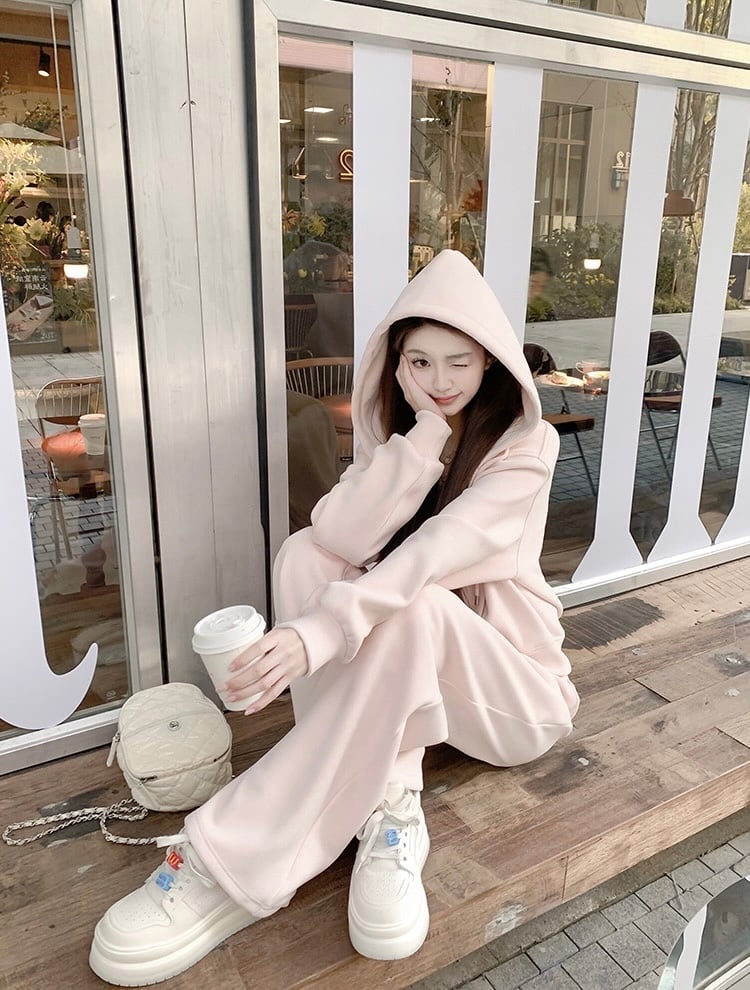 ベビーピンクフードジップパーカー | Select shop Arudy