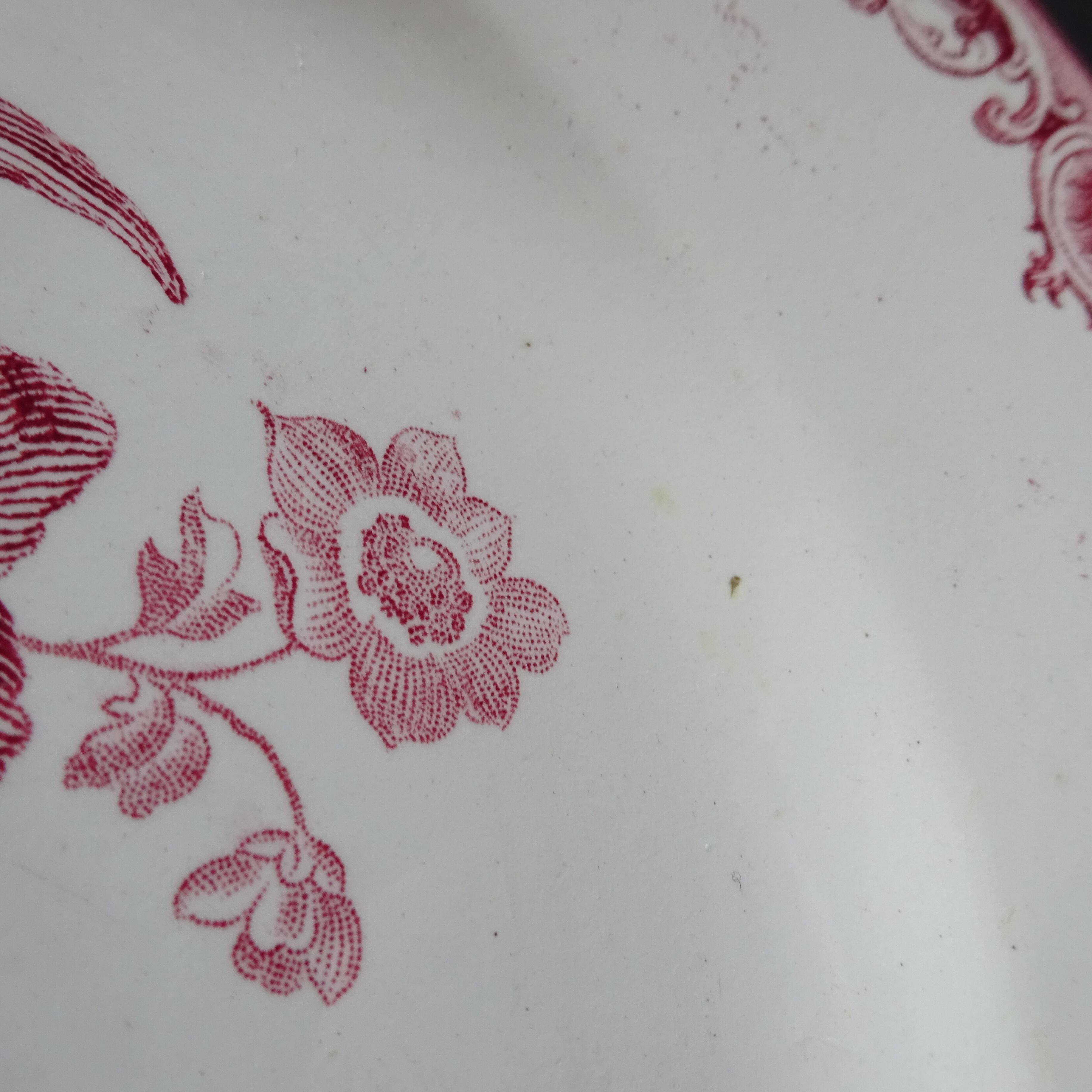 【 Épuisé 】【金継ぎ用】Sarreguemines*modèle《FONTANGES》assiette creuse pour Kintsugi (F)