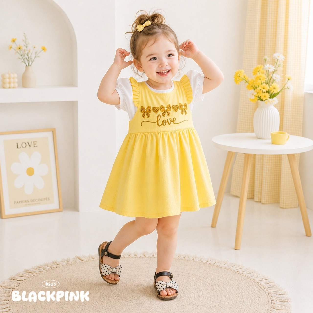 [BLACKPINK] Heart-shaped wings Dress (2XL) / [블랙핑크] 하트츄날개원피스 (2XL)