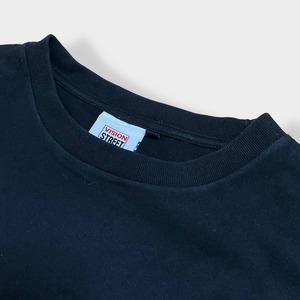 【VISION STREET WEAR】刺繍ロゴ バックプリント Tシャツ ストリート ボード スケボー イラスト ロゴ L 半袖 黒t ヴィジョンストリートウェア US古着