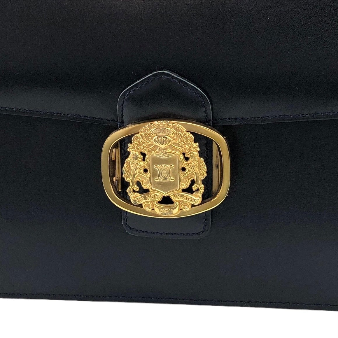 CELINE セリーヌ ショルダーバッグ ダークネイビー ブラゾン