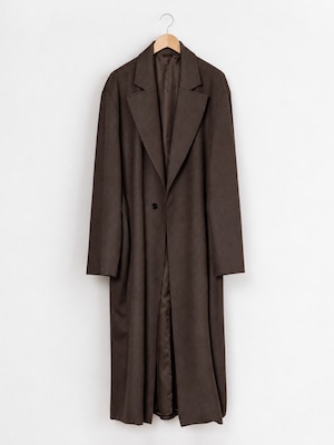 GABRIELA COLL GARMENTS HEAVY WOOL TWO BUTTON COAT BROWN S11-175