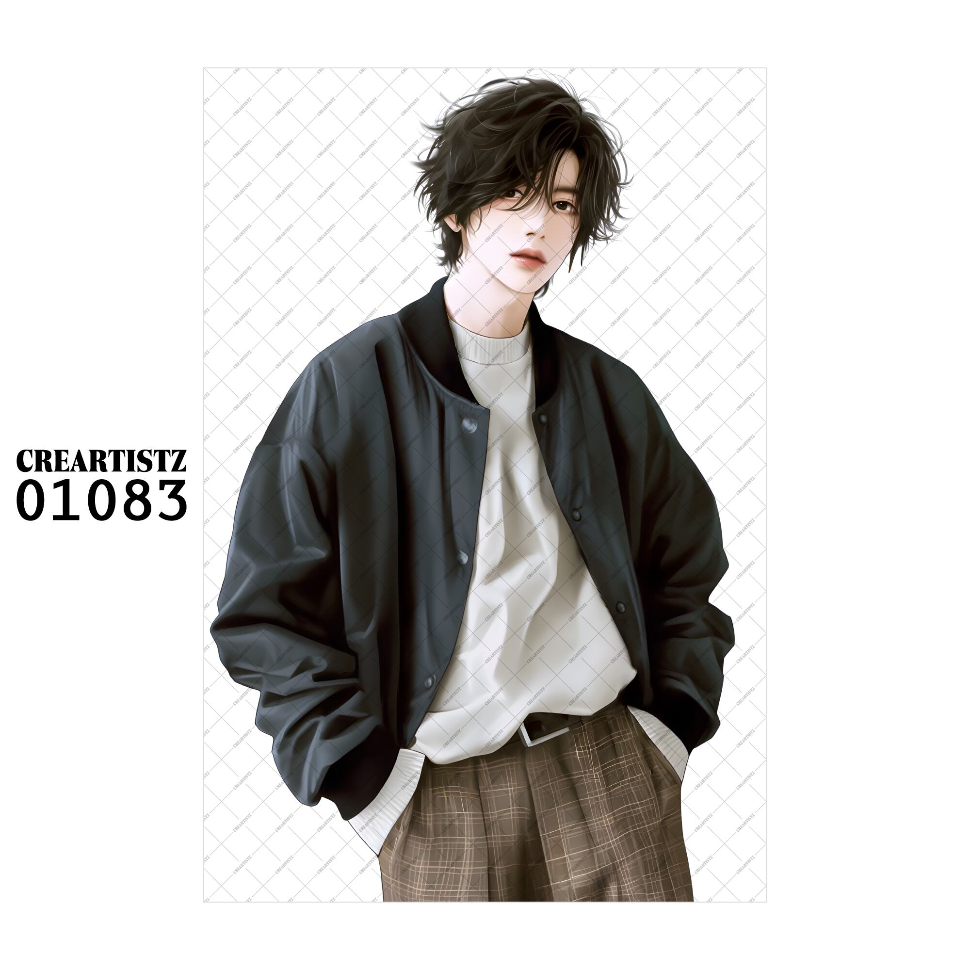 01083 ボーイ クール オリジナル ペーパー/ステッカー 4枚セット CREARTISTZ