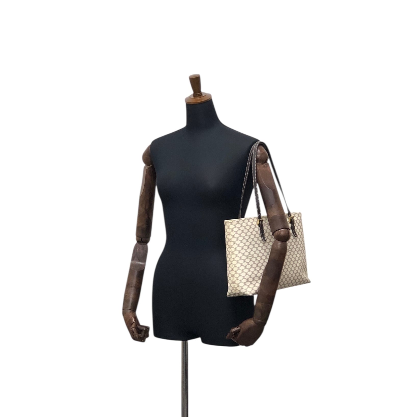 CELINE セリーヌ マカダム トートバッグ ホワイト PVC レザー vintage