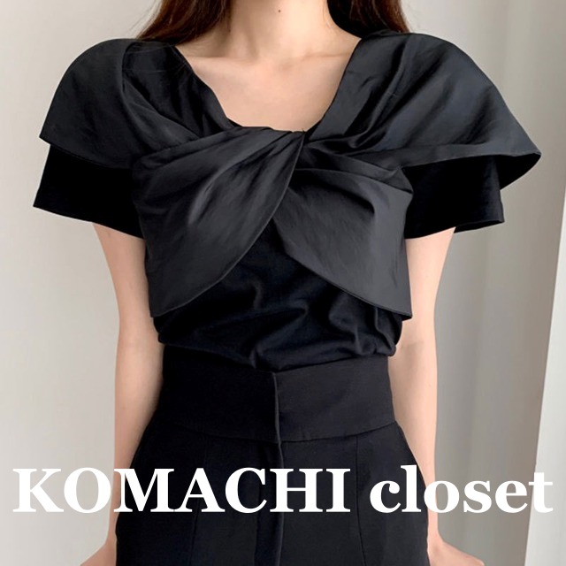 【送料無料】 変形トップス トップス ツイストデザイン 黒 白 フリーサイズ 韓国 レディース  オルチャン Tシャツ ブラウス カットソー 白シャツ 白トップス 袖あり 半袖 Vネック かわいい 大人可愛い きれいめ シンプル 大人 上品 おしゃれ お洒落 大人女子 こなれ感 キュート  個性的 クール モード系 主役級 存在感 無地 夏 10代 20代 30代  通学 デート  女子会 休日 旅行 着回し 普段使い   韓国系  コーデ スタイル 楽ちん モテ