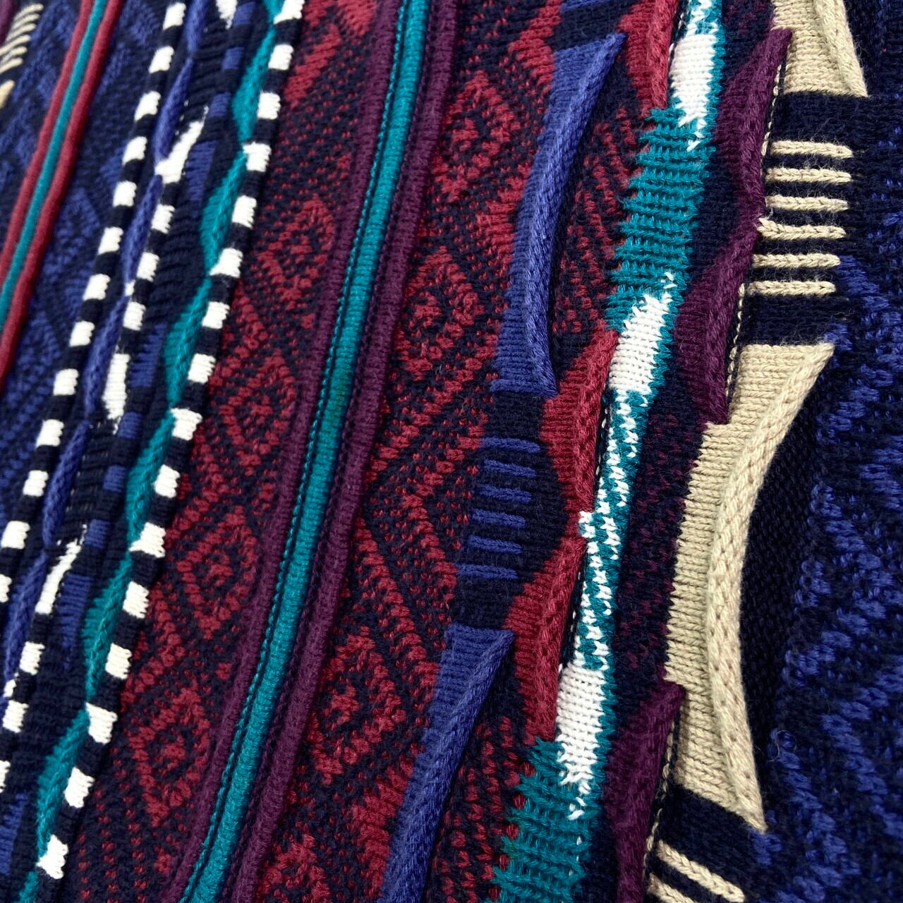 90年代 COTTON TRADERS 3Dニット クージー風 コットンニットセーター