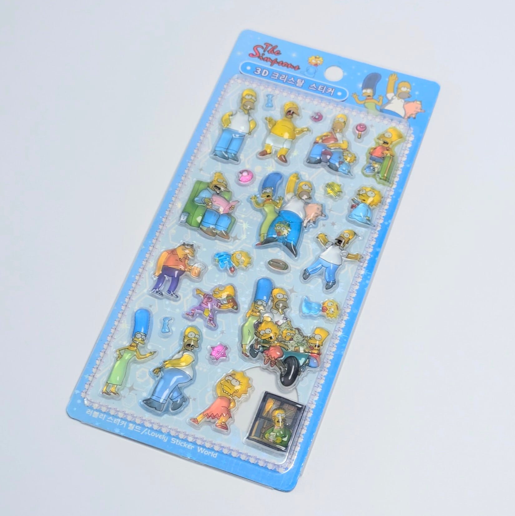 ⚡️Korea exclusive(韓国限定)⚡️【 The Simpsons / シンプソンズ 】3Dクリスタルステッカーver.1 / ぷくぷく?シール / STICKER(ステッカー) / 立体ステッカー 〚アメリカン雑貨 アメトイ〛