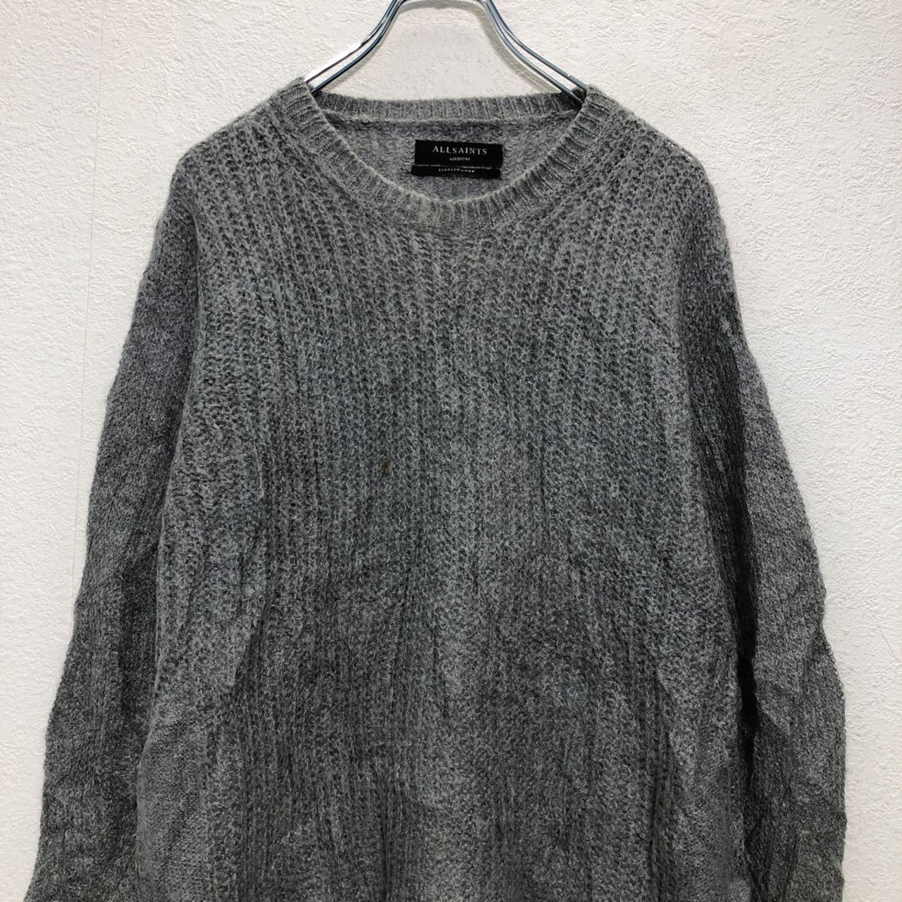ALLSAINTS 混紡 ニット セーター M グレー オールセインツ モヘア 