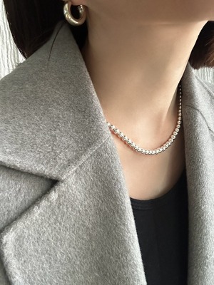 silver 925 ball necklace (5mm) ◇ NS25001