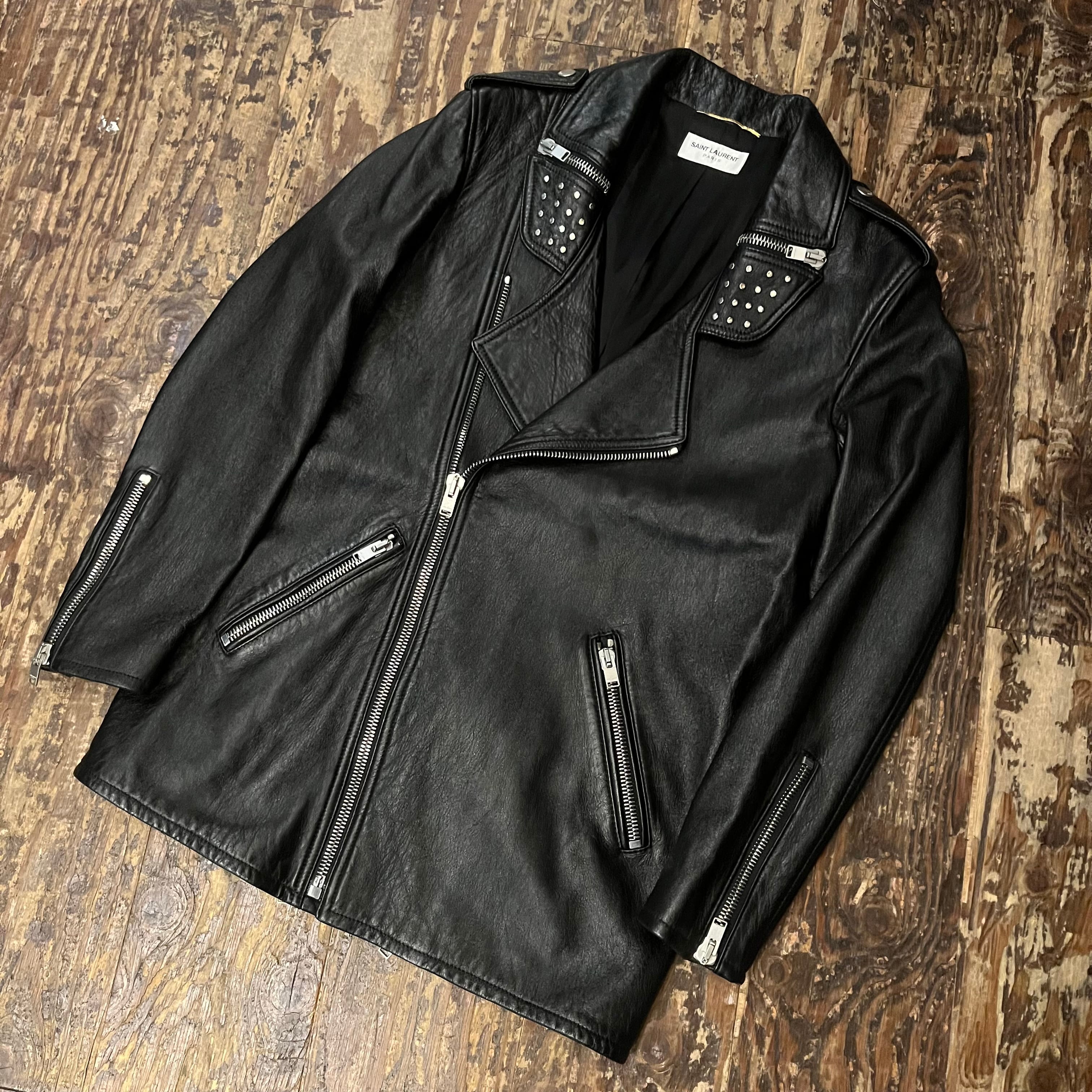 Saint Laurent サンローラン エディ期 スタッズライダースジャケット  
