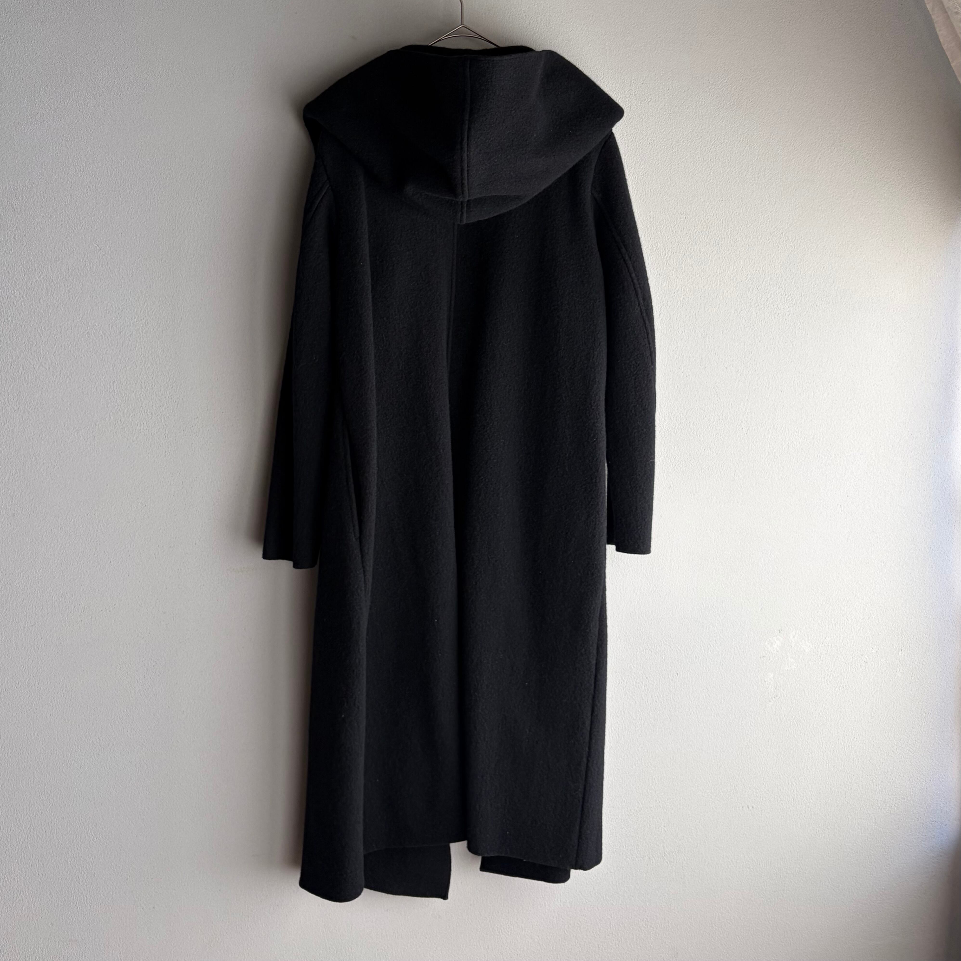 R&D.M.Co-/OLDMAN'S TAILOR WOOL FELT KNIT LONG HOODIE COAT(ウール
