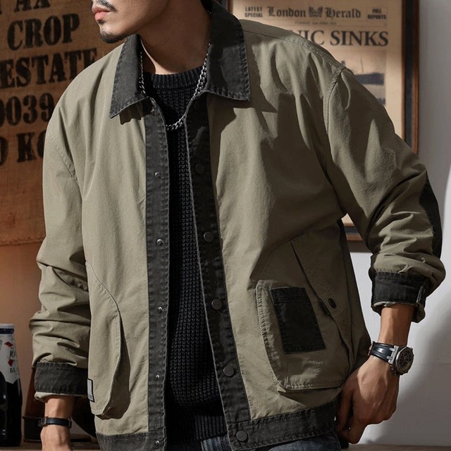 patchwork workwear jacket(GV233)