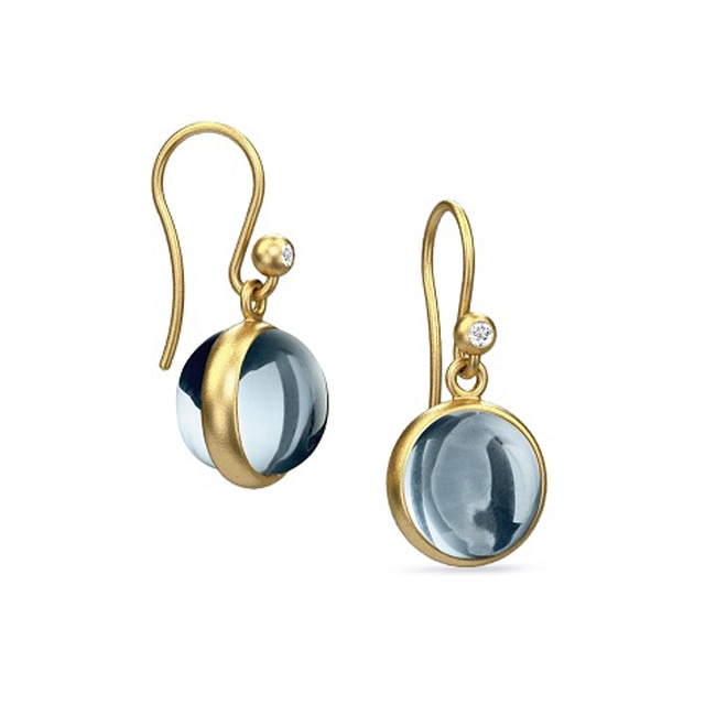 JULIE SANDLAU PRIME EARRING  ICE BLUE CRYSTAL