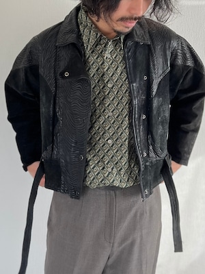 【unisex】80’s〜 Vintage  BERMANS LEATHER riders jacket