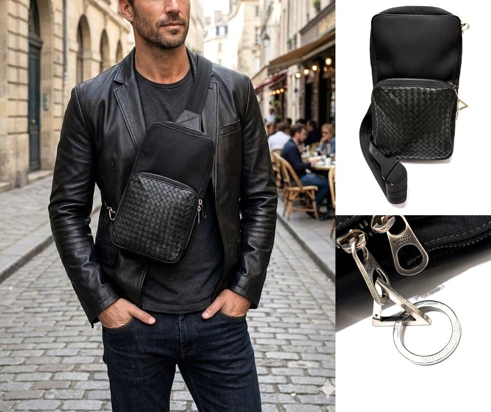 BOTTEGA VENETA ボッテガヴェネタ イントレチャートレザー スリング
