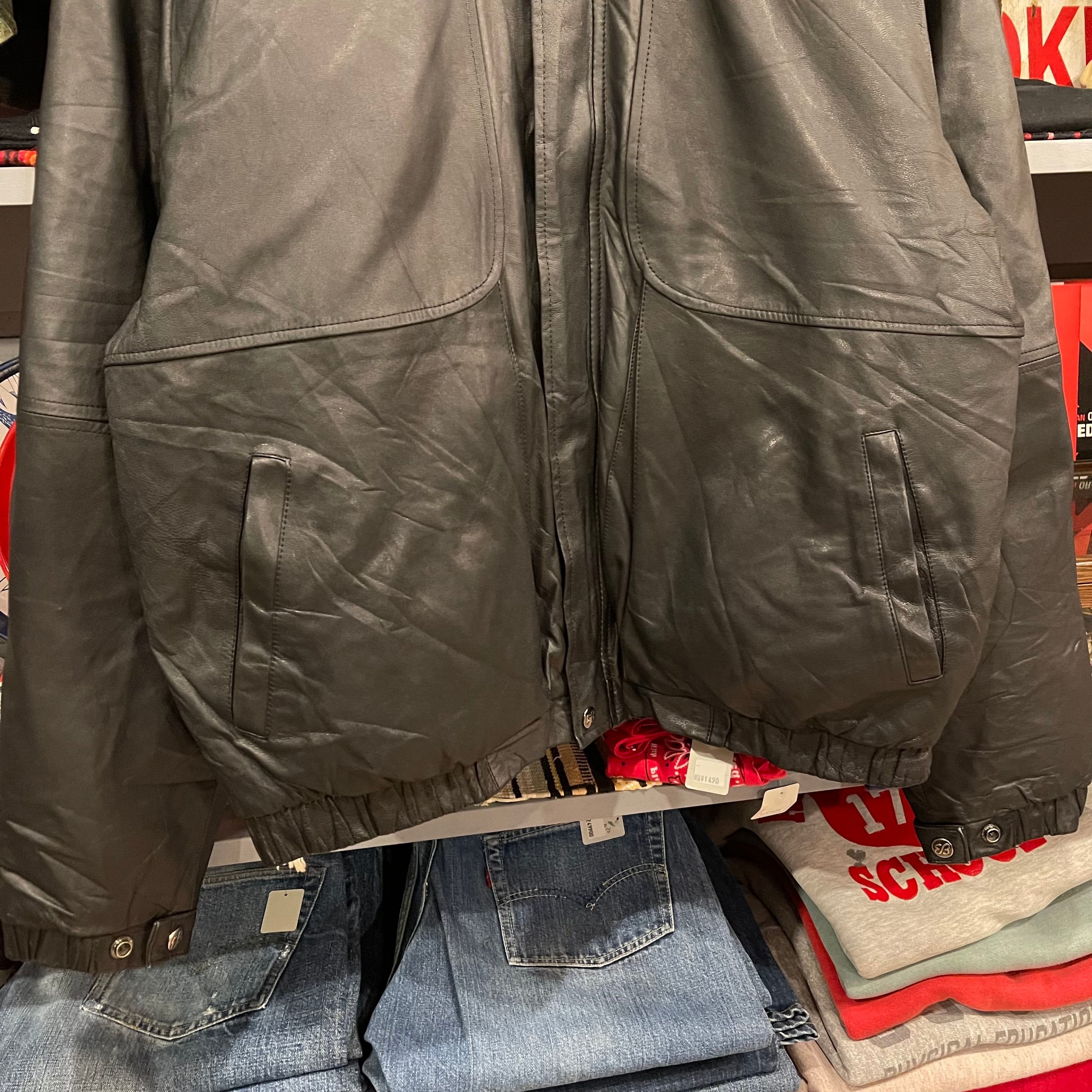 80s Eddie Bauer Leather Down Jacket | VOSTOK
