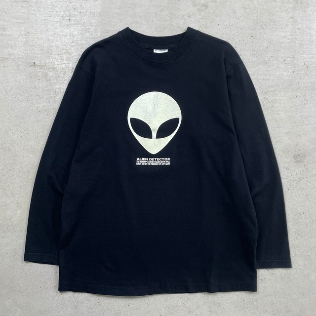 90年代 ALIEN DETECTOR エイリアン 蓄光プリント ロングTシャツ ロンT 