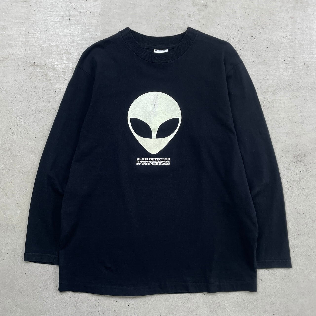 90年代 ALIEN DETECTOR エイリアン 蓄光プリント ロングTシャツ ロンT 