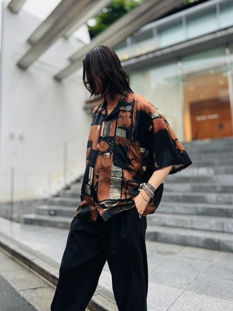 SURPRISE】Vintage S/S Art Pattern Silk Shirt【1990s-】 | beruf