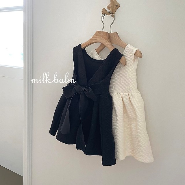 【取寄】milk balm｜embossed jacquard dress｜エンボスジャガードワンピース｜XS-XL｜kids｜26 autumn