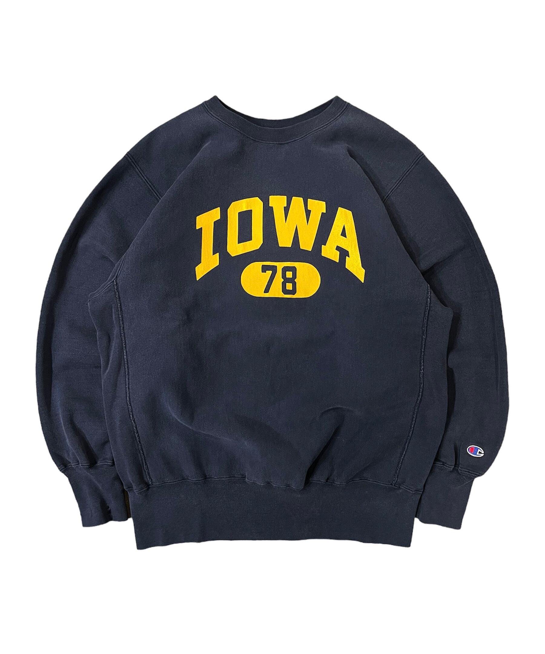 Champion REVERSE WEAVE IOWA ブラック 激レアUSA製 アイオワレアデザイン！CHAMPION REVERSE WEAVE 90年代
