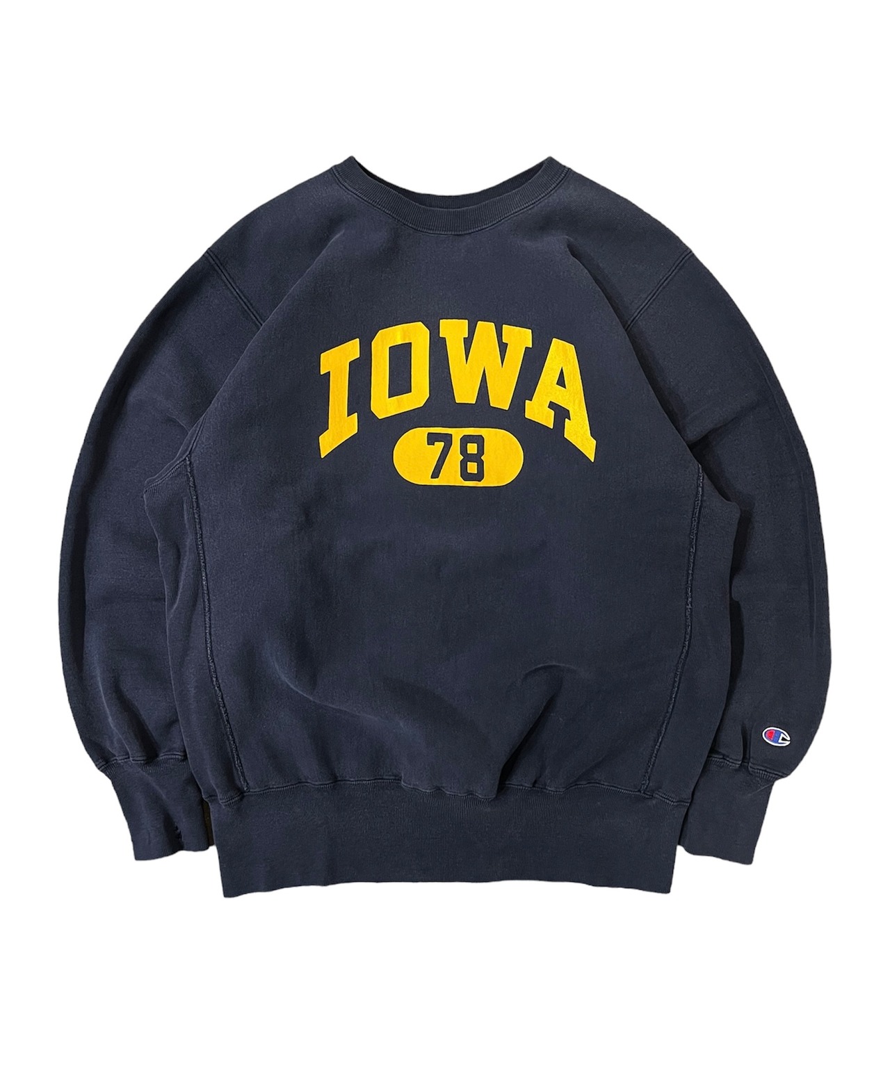 90s Champion Reverse Weave Iowa NavyYellow Made in USA 