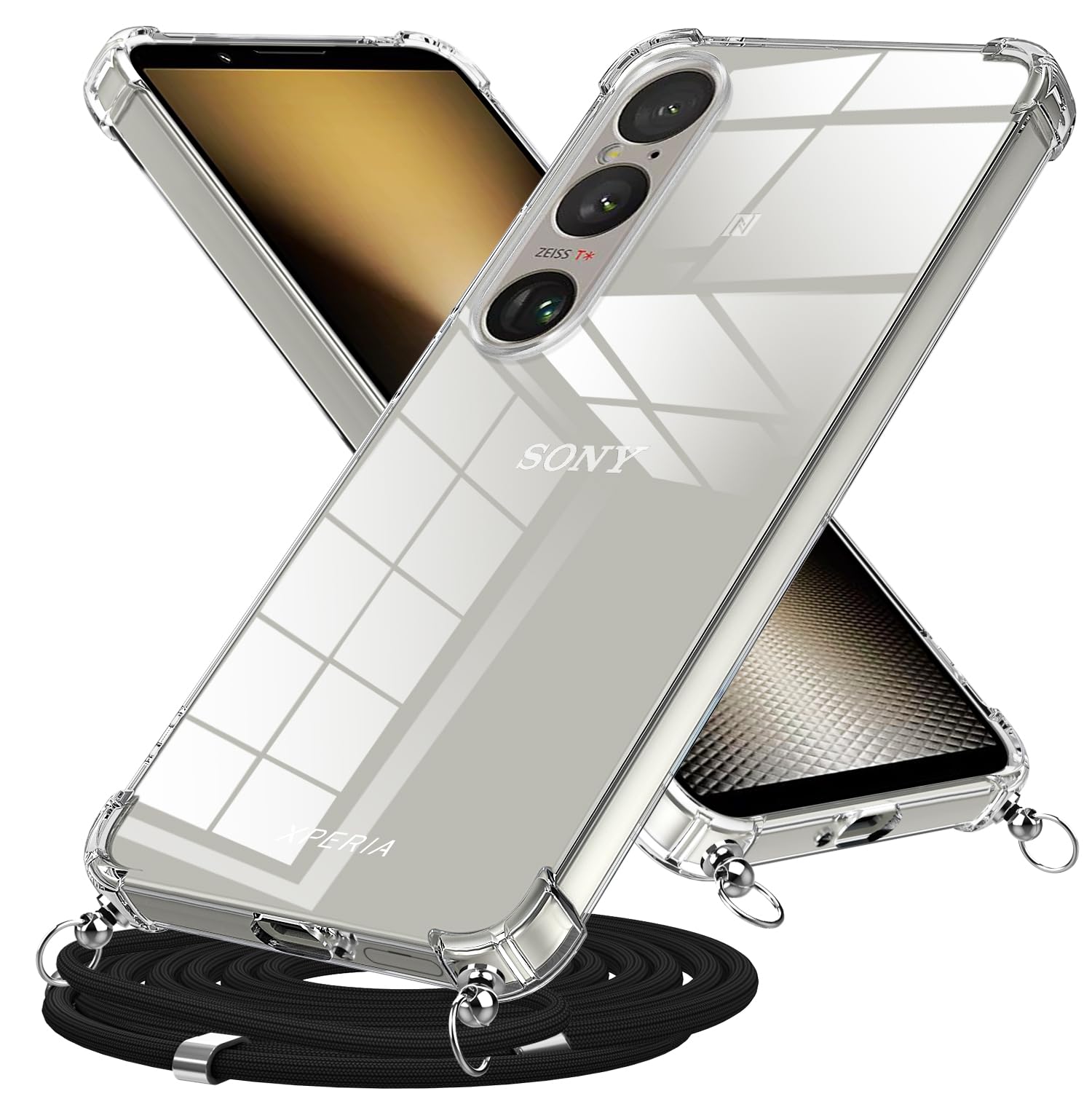 Duluqboba 対応 Xperia 1 VI 用 ケース クリア ソフト TPU グラデーション SO-51E SOG13 XQ-EC44ケース