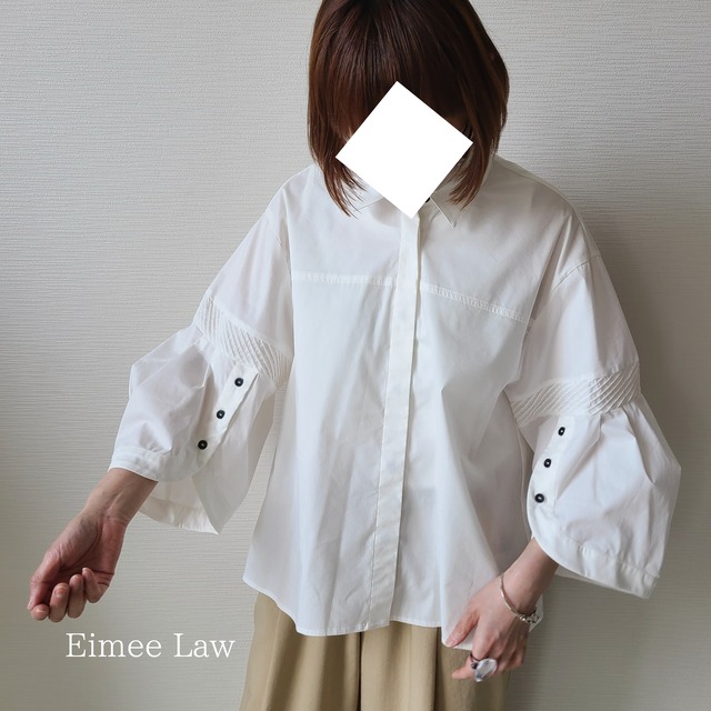 【Eimee Law】チューリップスリーブシャツ(83471Y)