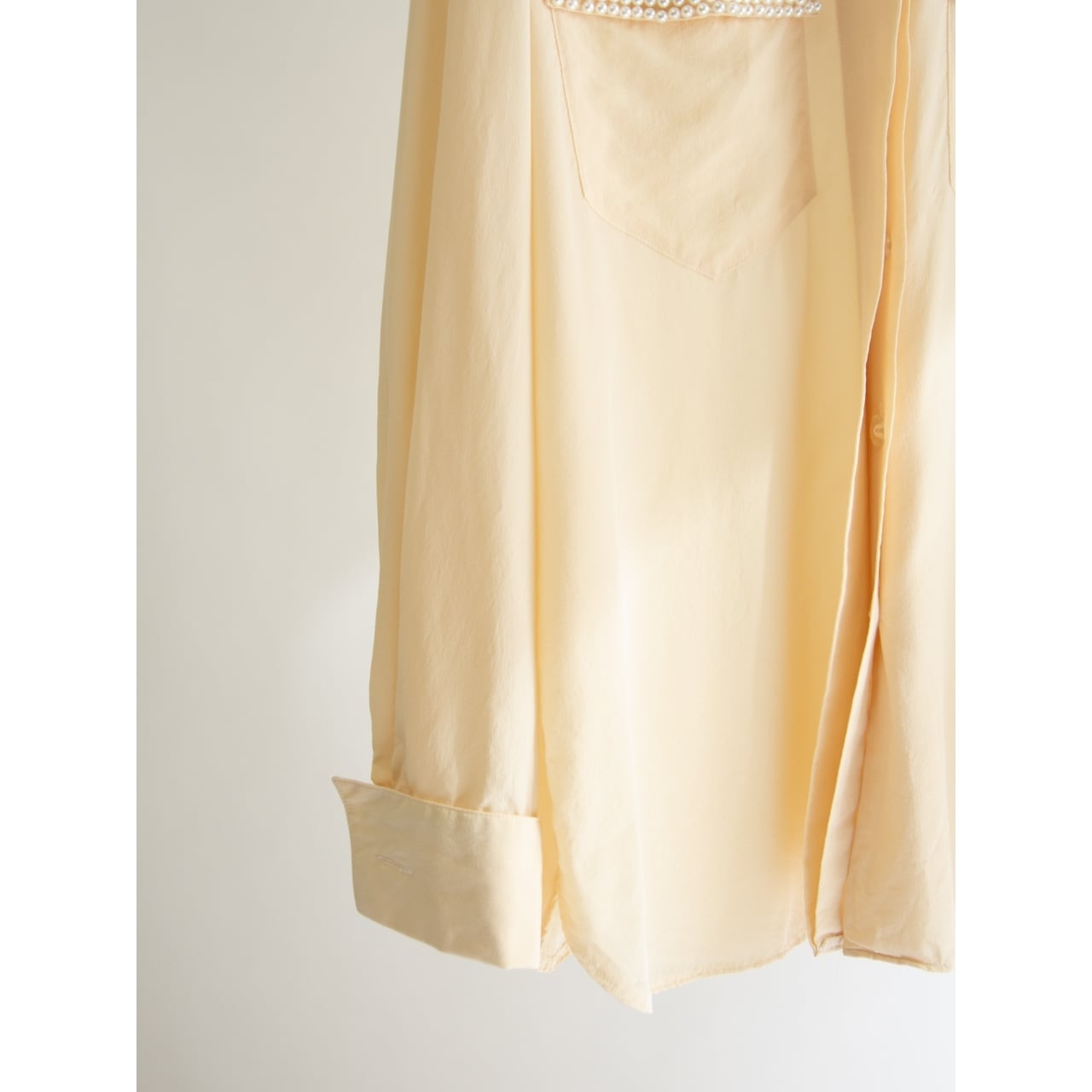 【Laurel ESCADA】100% Silk Oversized Bijou Blouse（ローレルエスカーダ オーバーサイズ シルクビジューブラウス）