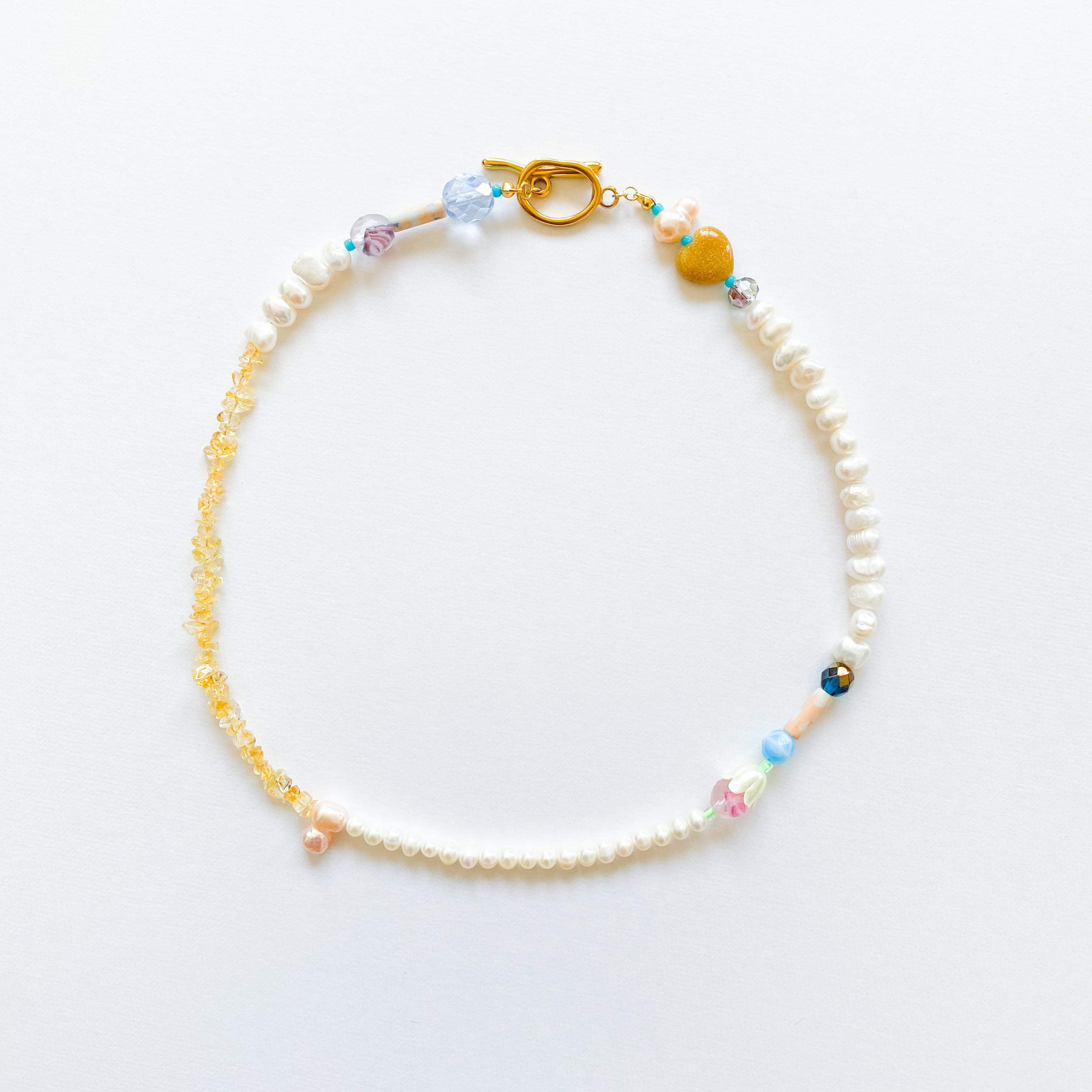 淡水パールとビーズのネックレス(たまに天然石）