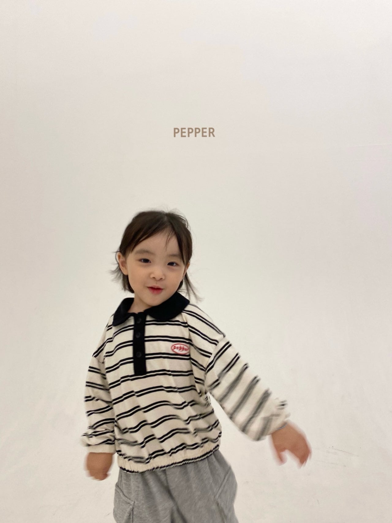 即納】checks collar T / PEPPER | select shop mujige - 韓国子供服 -