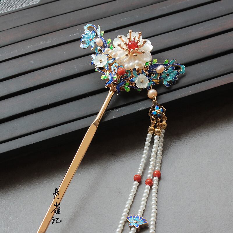 青雀記シリーズ 髪飾り 簪 アクセサリー 花火大会 お祭り チンタイラン プレゼント 唐装 漢服飾り物 Elegant