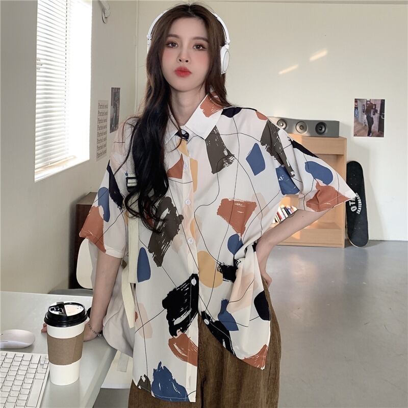 シャツ スタイルトップス サマープリント 夏物 YY-ファッション57207738897