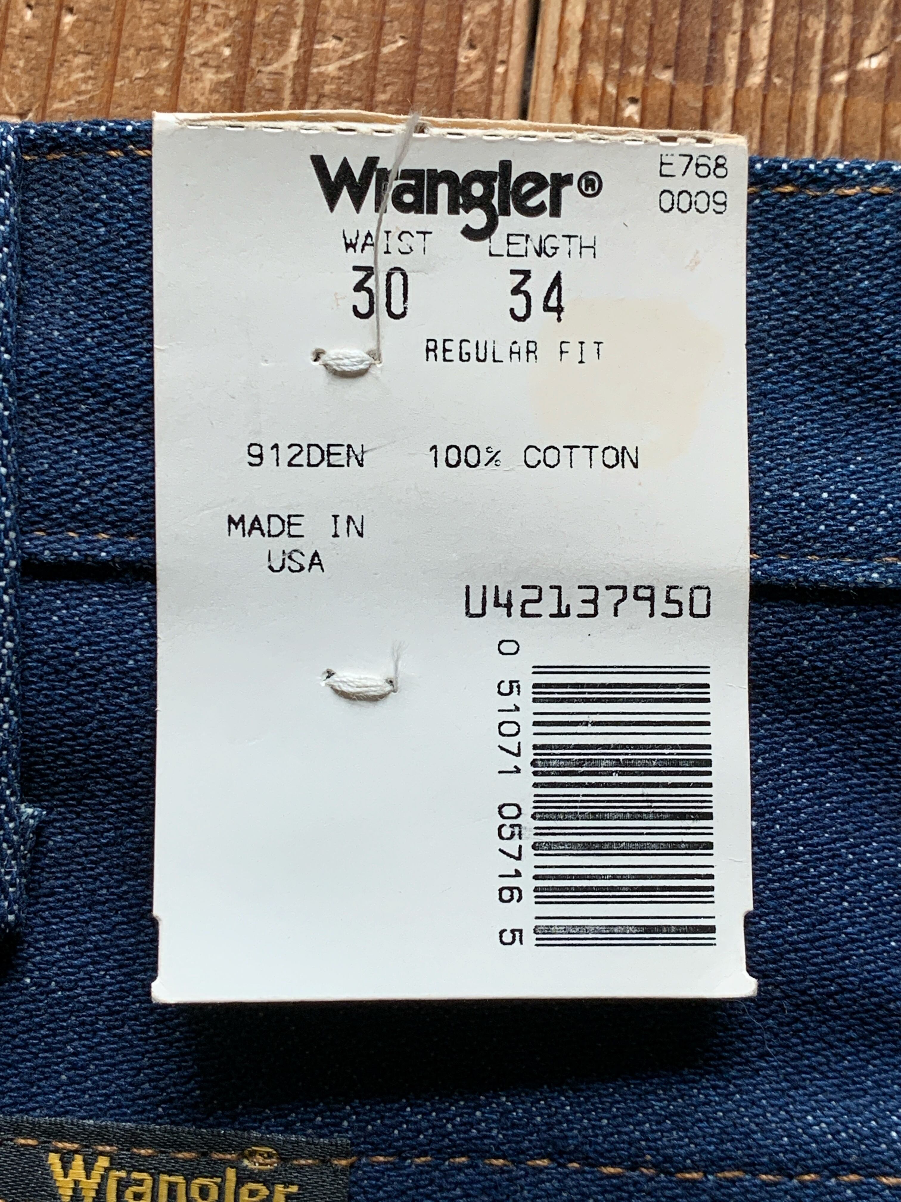 80's〜 Wrangler 912DEN デニムパンツ DEADSTOCK 表記(30×34) USA製