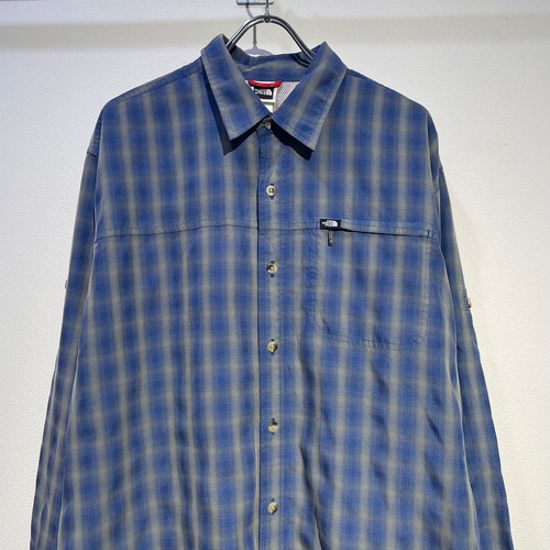 THE NORTH FACE used check l/s shirt SIZE:L