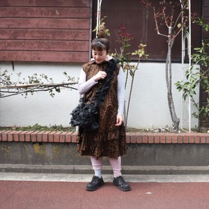 yushokobayashi/Hood layerd dress Leopard