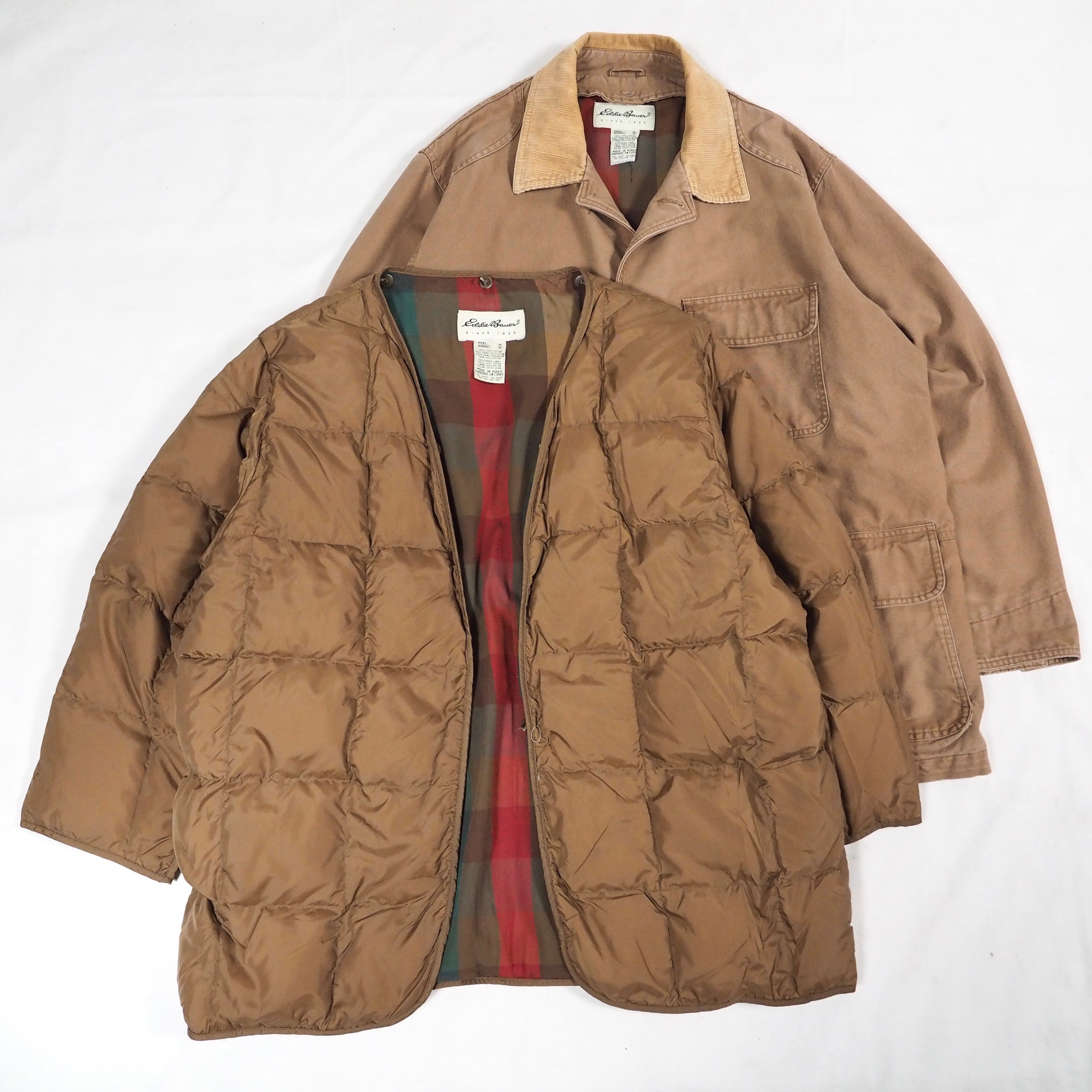 Eddie Bauer detachable goose down lined hunting jacket M 90s エディーバウアー ダウンジャケット