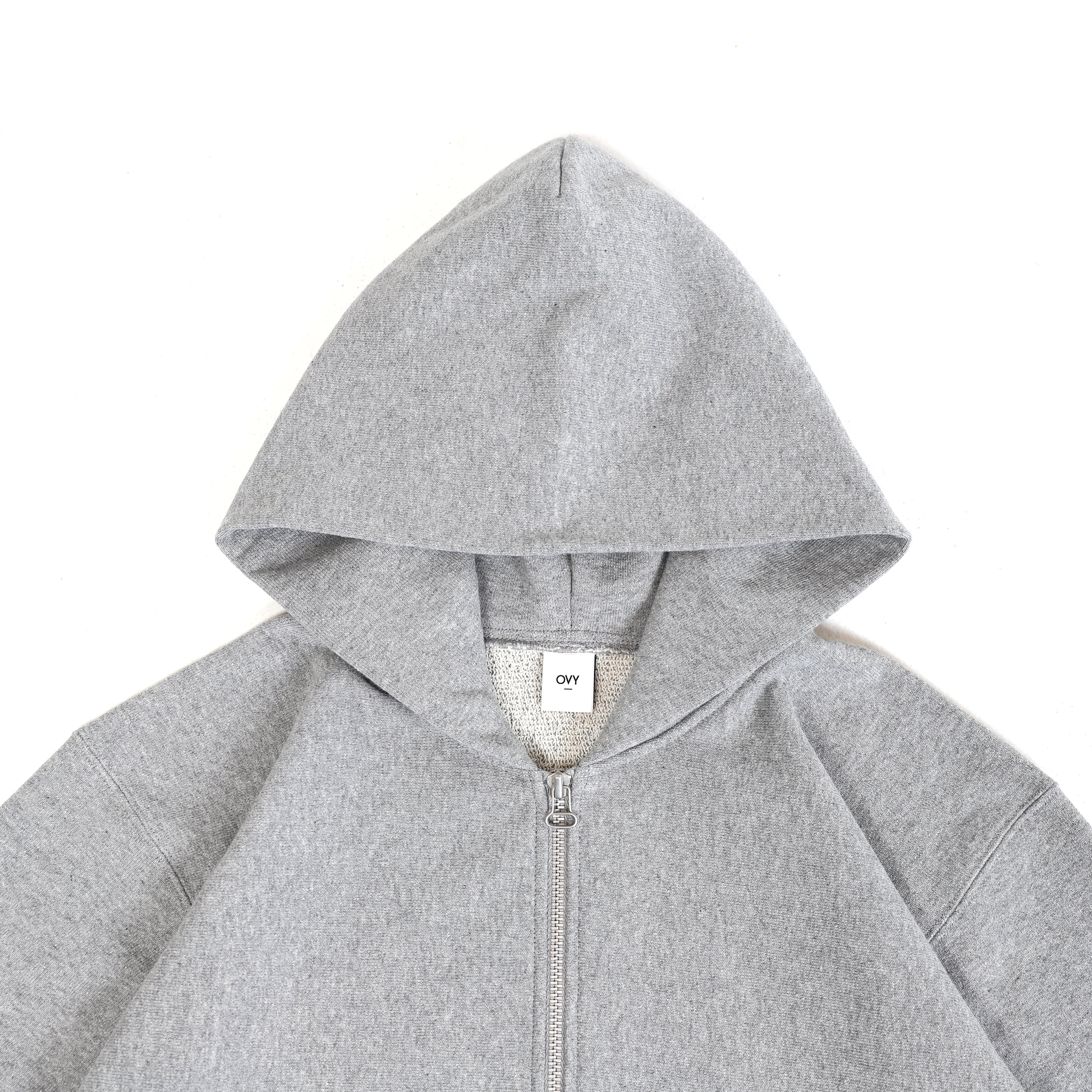 American Cotton Heavy OZ Zip Hoodie (top gray) | OVY