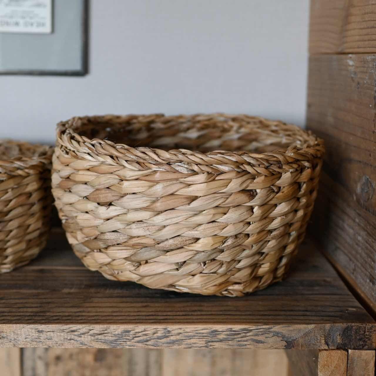 ホグラナスの丸型バスケット L| 見えない収納 カゴ バスケット 収納 インテリア 雑貨