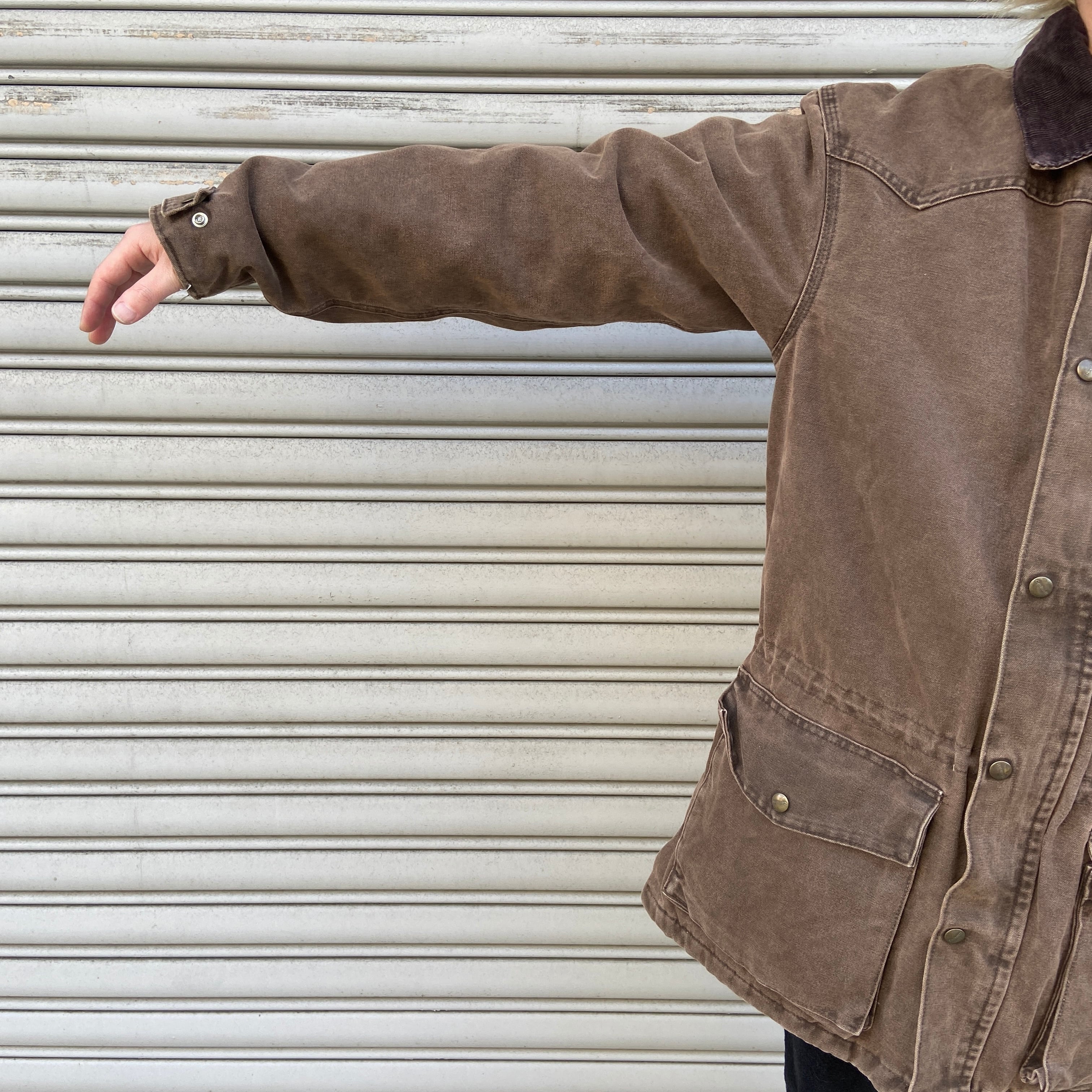 Carhartt ウエスタンヨークダックコート M相当 ブラウン | 古着屋 Uan