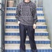 RETRO VINTAGE CITY HOUSE PATTERNED ALL OVER KNIT/レトロ古着総柄ニット