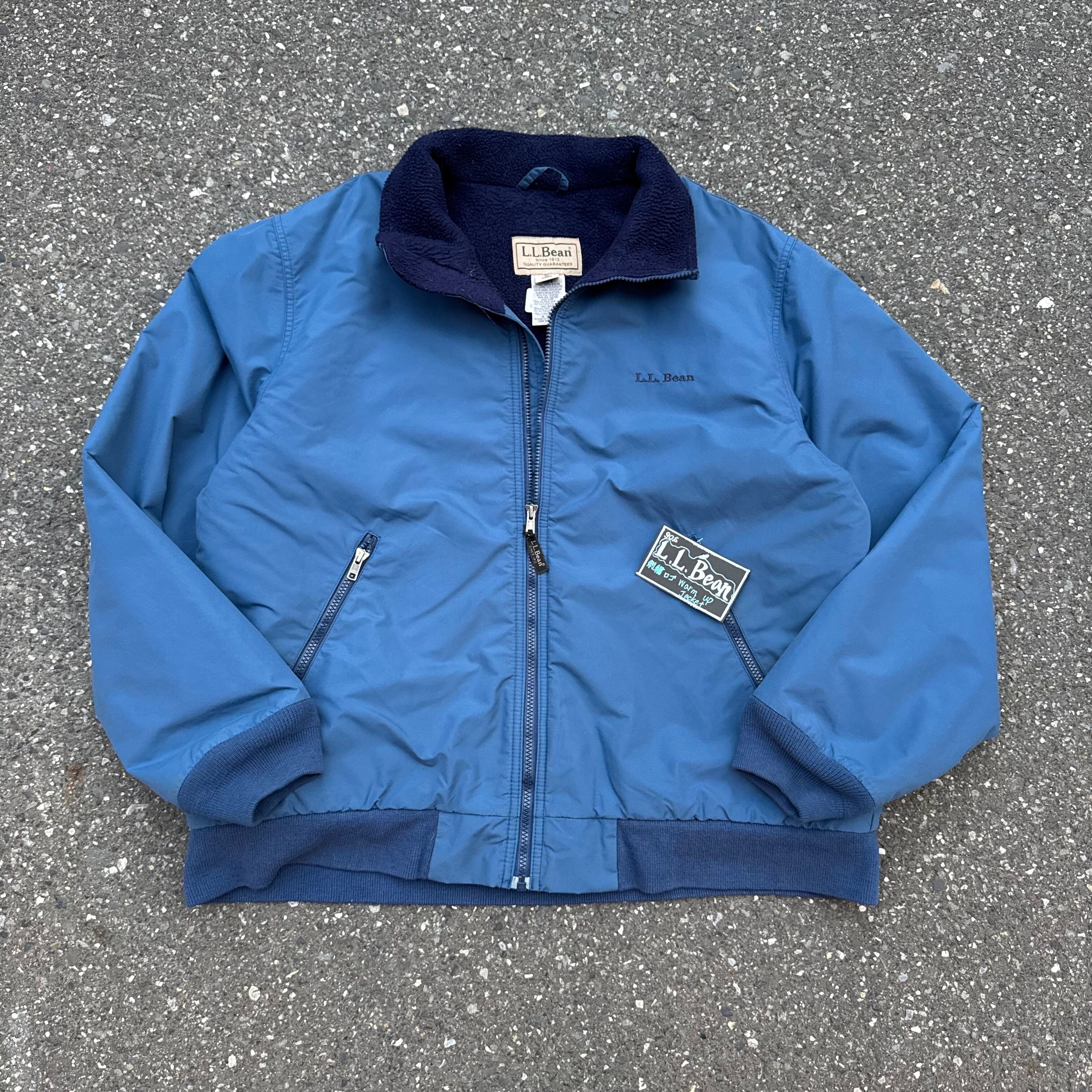 90’S「M」LLBean/ウォームアップジャケット/紺/ナイロンジャケット 90s L.L.Bean ウォームアップジャケット