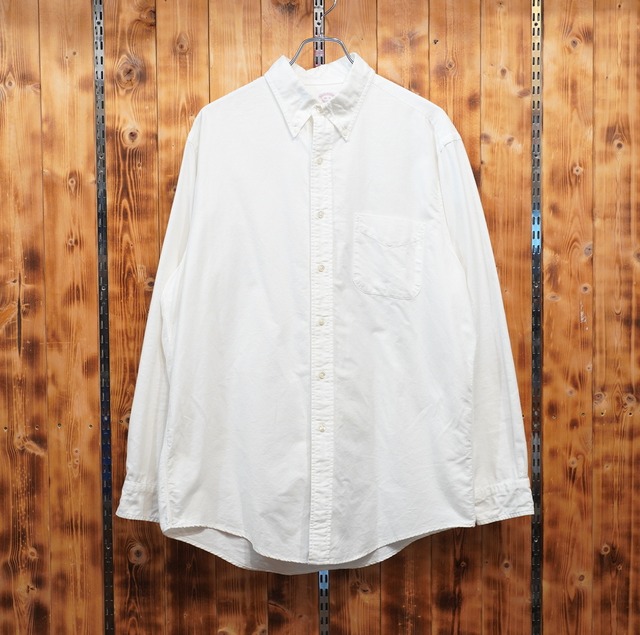 brooks brothers makers USA製 白 supima cotton ボタンダウンシャツ 16-4 ブルックスブラザーズ
