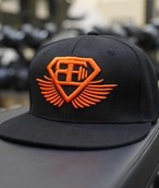 BE Snapback – Black & Dutch Orange 