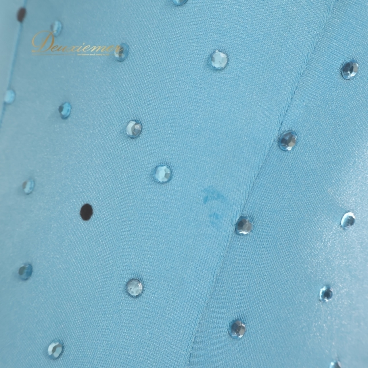 社交ダンス 衣装 スタンダードドレス ワンピース ドレス スタンダード 水色 フロート レース デモ 競技 ダンス パーティ 発表会 白 グラデーション Leirena レイリーナ ブルー系 ホワイト系 フリル 可愛い エレガント スタイリッシュ 青色 発表会用